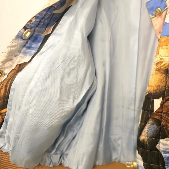 Begedor vtg quilted silk bomber jacket native meso-Americans Columbus jaguars - Picture 13 of 13